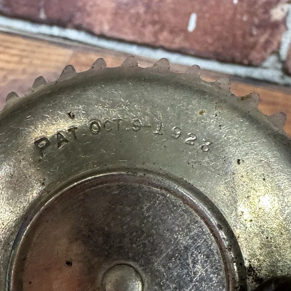 Antique 1923 A&J‎ Ekco  Manual Hand Mixer Beater Stainless Retro Kitchen USA